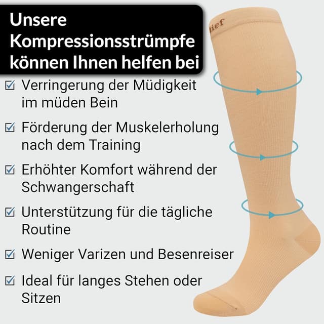 Detalle de 360 Relief Kompressionssocken 15 bis 20 mmHg