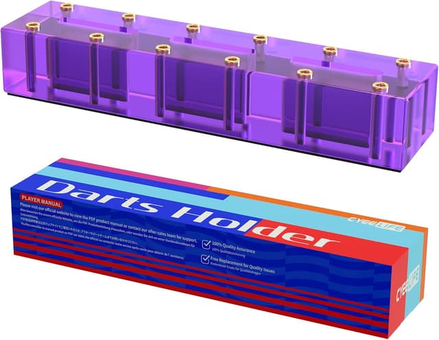 Thumbnail 6 de CyeeLife Présentoir de fléchettes en acrylique pour 12 fléchettes (violet)