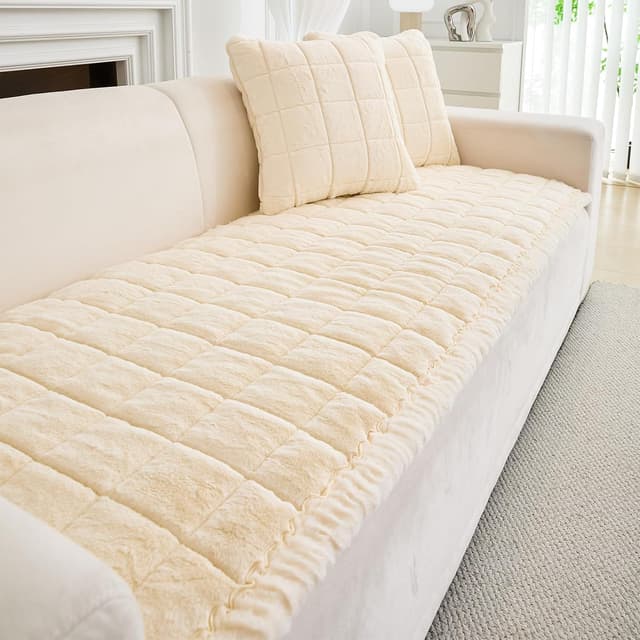 Detalle de GKXLH housse de canapé en velours côtelé antidérapante pour 2, 3 ou 4 places (universelle) – modèle 70x120