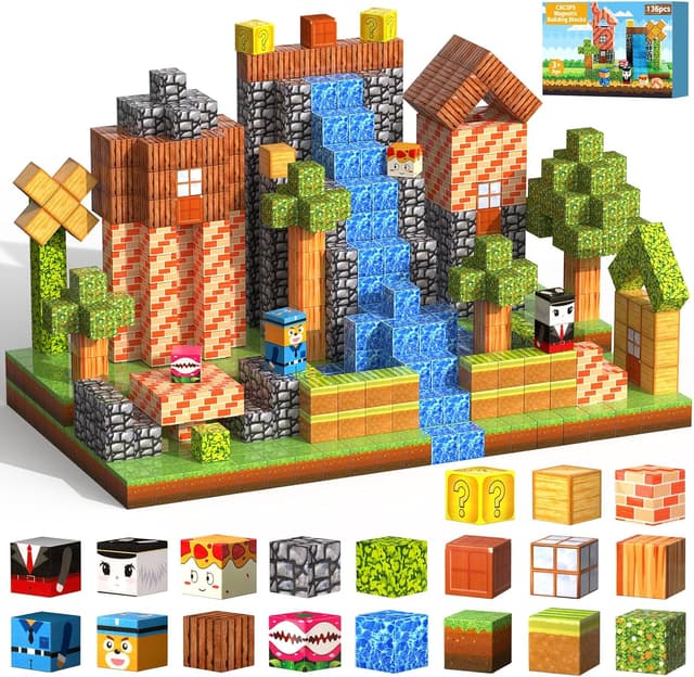 Detalle de CACSPS 136 Stück Magnetische Bausteine