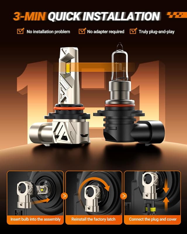 Detalle 2 de SEALIGHT 9005 9006 Bulbs Combo