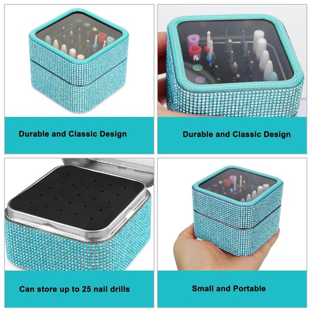 Detalle 2 de Cellentool 25Pcs Nail Drill Bits Set (3/32 Inch) with Storage Box