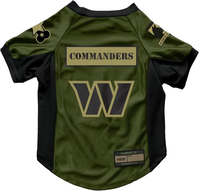 Thumbnail 6 de Littlearth NFL Valor Pet Stretch Jersey in Military Green Dazzle