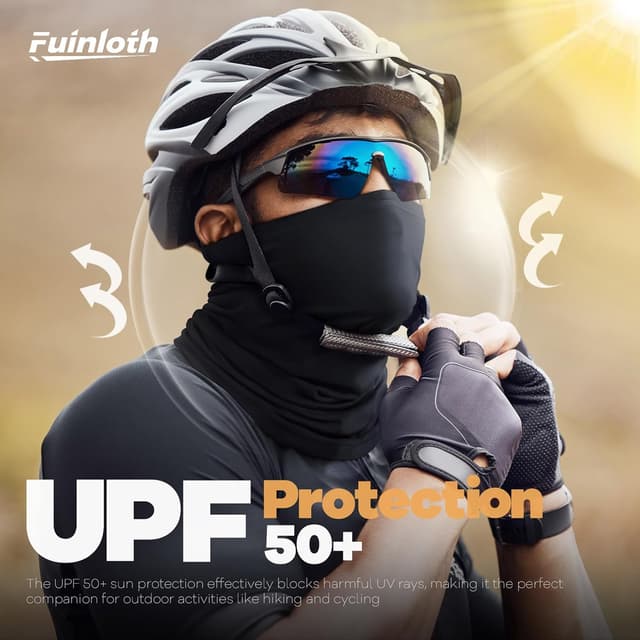 Detalle de Fuinloth Neck Gaiter 6-Pack Cooling UV Protection Bandana Face Mask Gator Scarf