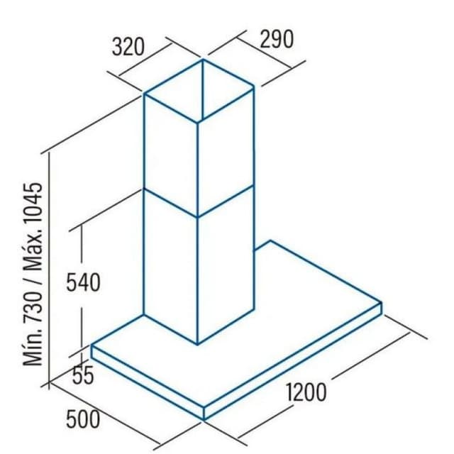 Detalle 2 de Cata Sygma 120 Campana decorativa 120 cm Acero Inoxidable