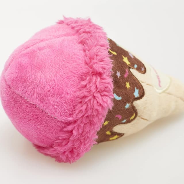 Detalle de Pet London Ice Cream Dog Plush Chew Toy with Squeaky Ball (6")