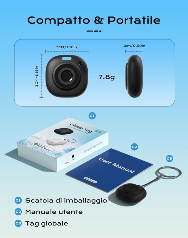 Thumbnail 6 de Air Smart Tag Tracker 4 Pezzi Find My