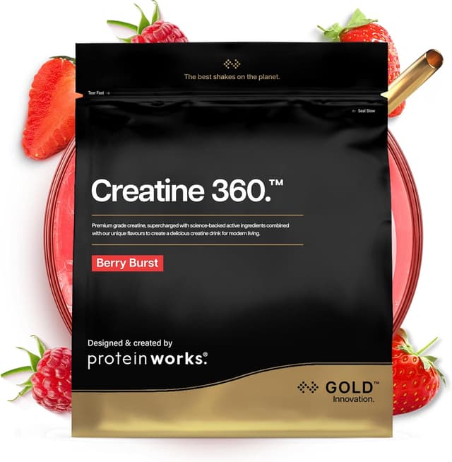 Detalle de Protein Works Creatine 360 – Gold Innovation (Kreatin-Monohydrat) mit CoQ10, Aquamin, Vitamin D3 & B6 und Magnesium, 60 Portionen