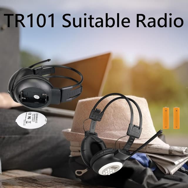 Detalle de Retekess TR101 FM-Kopfhörer mit Radio & AUX-Eingang – für Schule, Meetings und unterwegs