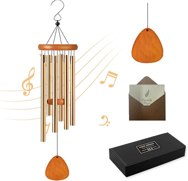 Detalle de Waterproof memorial wind chimes, gold