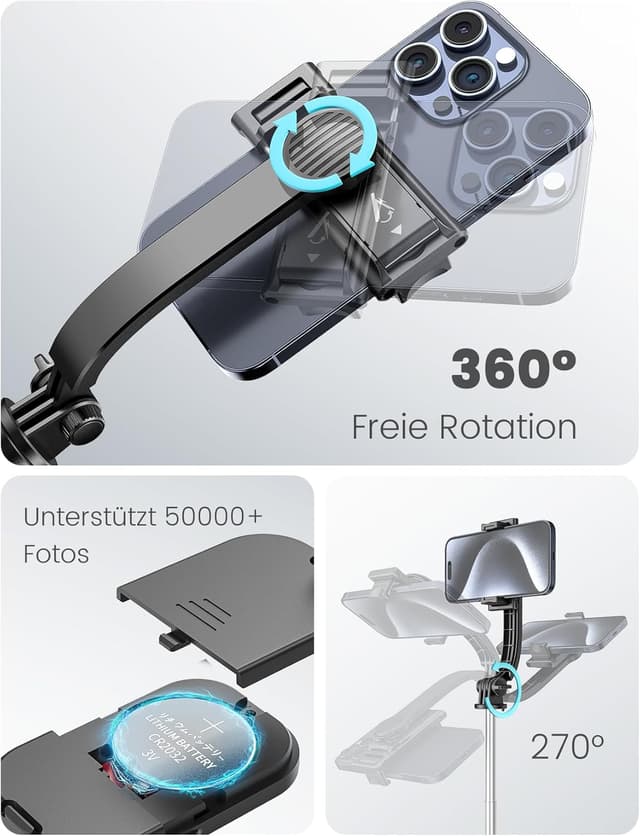 Thumbnail 5 de Selfie Stick 106 cm mit Fülllicht