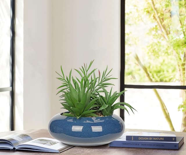 Thumbnail 5 de Briful Kunstpflanze Sukkulente im Keramiktopf