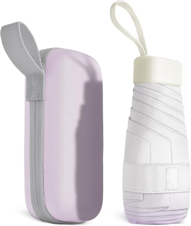 Detalle de Aolso Mini Ombrello pieghevole da viaggio ultraleggero con UPF>50+ per sole e pioggia
