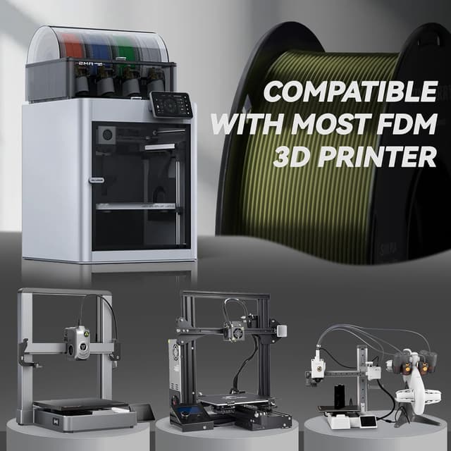 Detalle de TINMORRY Silk PLA filament 1.75mm 1kg (silky shiny bronze) for FDM 3D printers