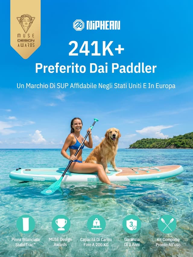 Detalle de Niphean SUP gonfiabile 320 cm per adulti