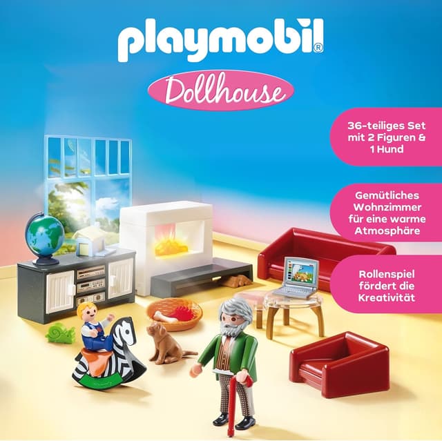 Thumbnail 3 de PLAYMOBIL 70207 Gemütliches Wohnzimmer 36 Teile