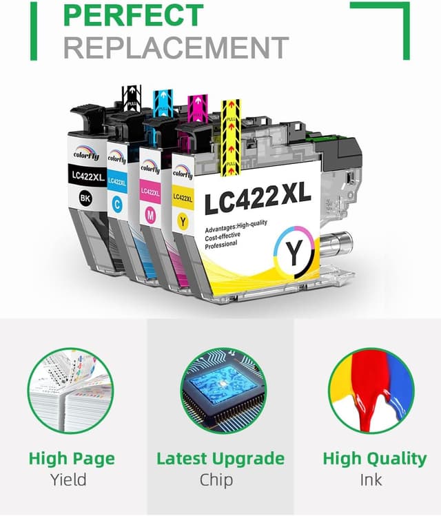 Detalle 2 de Cartucce compatibili Brother LC422XL (LC422) ColorFly da 4 pezzi per MFC-J5340DW/J5345DW/J5740DW/J6540DW/J6940DW