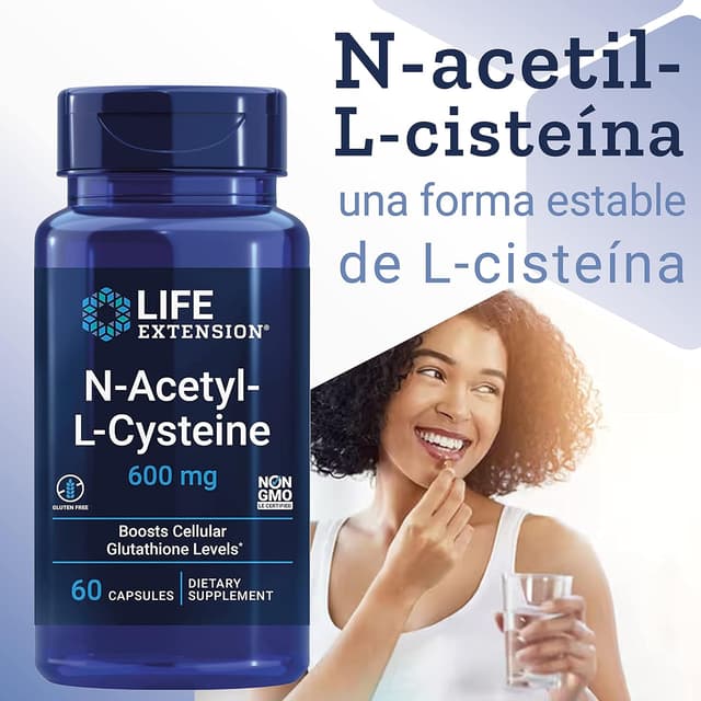 Thumbnail 2 de Life Extension N-Acetyl-Cysteine (NAC) 600mg 🌱 60 Cápsulas