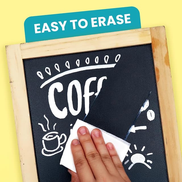 Detalle 2 de Chalkola 20 Liquid Chalk Pens for Blackboard (6mm reversible tips) – neon, pastel & metallic markers for windows, glass & more