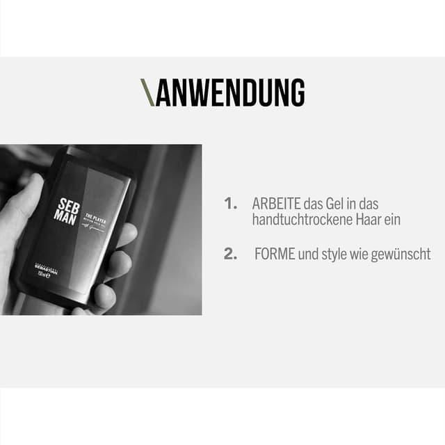 Detalle de SEB MAN The Player – remodellierbares Haargel mit mittelstarkem Halt (150 ml)