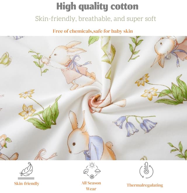 Detalle 2 de Chilsuessy Baby Schlafsack 1,5 Tog im 2er-Set aus 100% Baumwolle (Ganzjahresschlafsack) – Winterdesign, 84 cm, 12–18 Monate