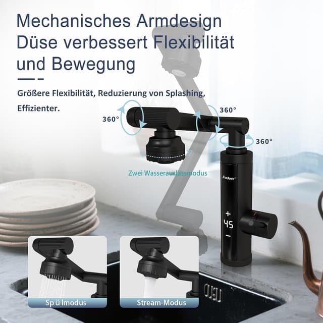 Detalle de Wasserhahn mit Durchlauferhitzer 230 V