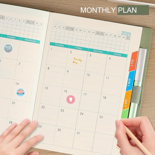 Detalle de A5 Academic Diary 2026 Daily Planner