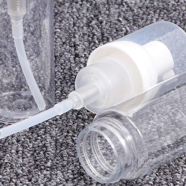 Detalle 1 de Healifty 12pc Plastic Foam Dispenser Bottles (Refillable, 50ml) – White travel hand soap & shampoo containers