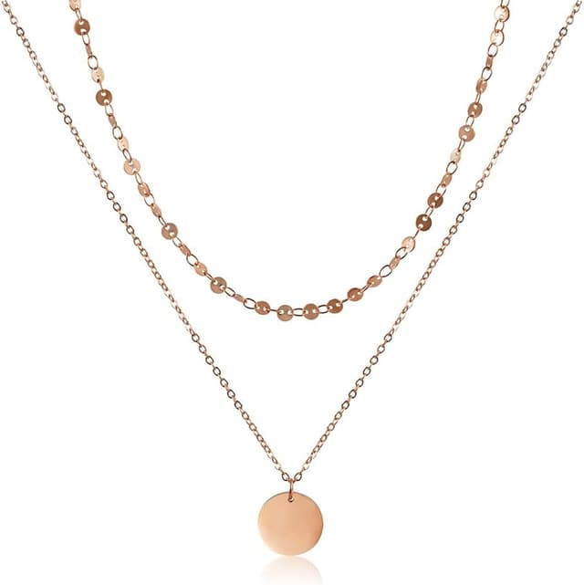 Thumbnail 6 de GD GOOD.designs mehrreihige Coin-Halskette für Damen – wasserfeste zweireihige Plättchenkette aus Edelstahl