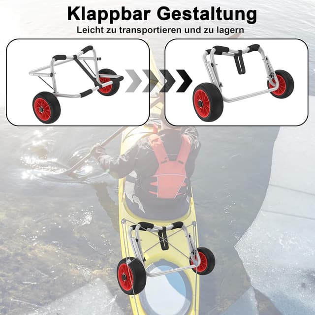 Detalle 2 de UISEBRT Kajakwagen Tragkraft bis 100 kg