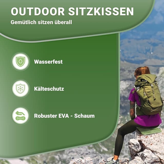 Thumbnail 5 de Alpenwert Outdoor Sitzkissen Faltbar 2er Set