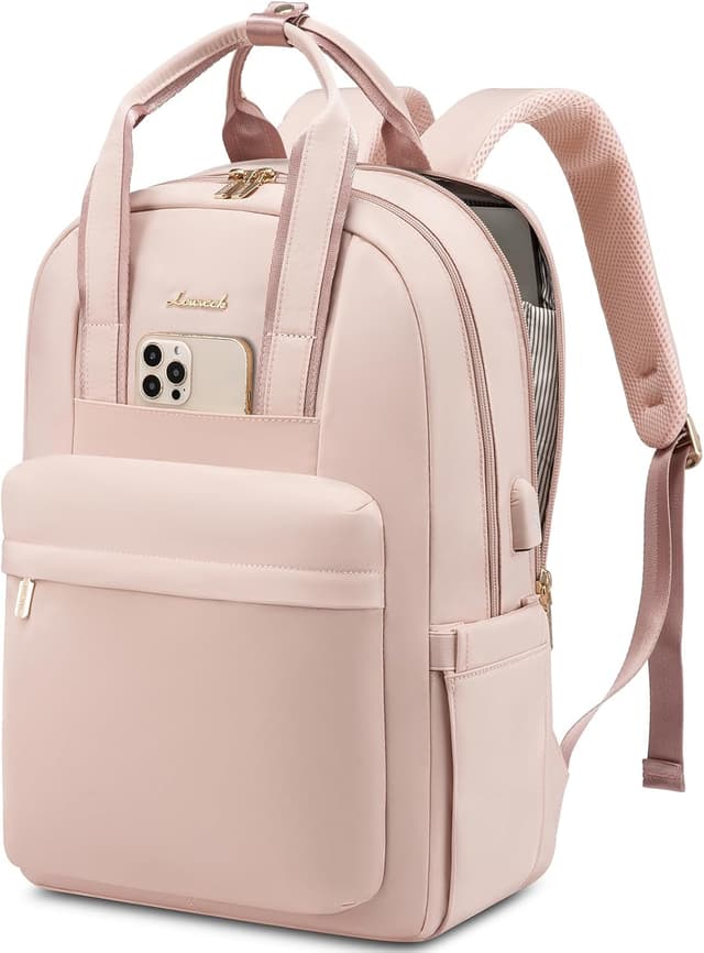 Detalle de LOVEVOOK Damen Rucksack 15,6 Zoll Rosa