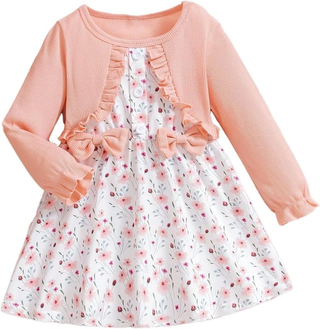 Imagen de HPSOM Toddler Dress Set floral ruffles en OfertitasTOP