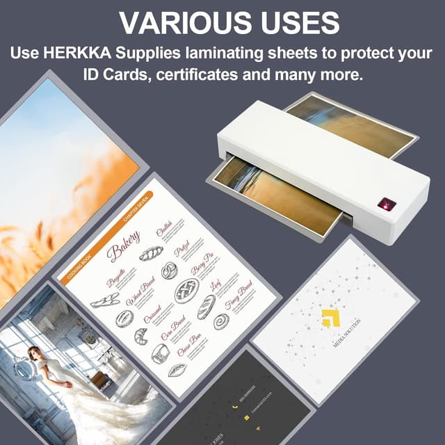 Thumbnail 5 de HERKKA 100 Pack Laminating Sheets 11.5 x 17.5 in 3 Mil