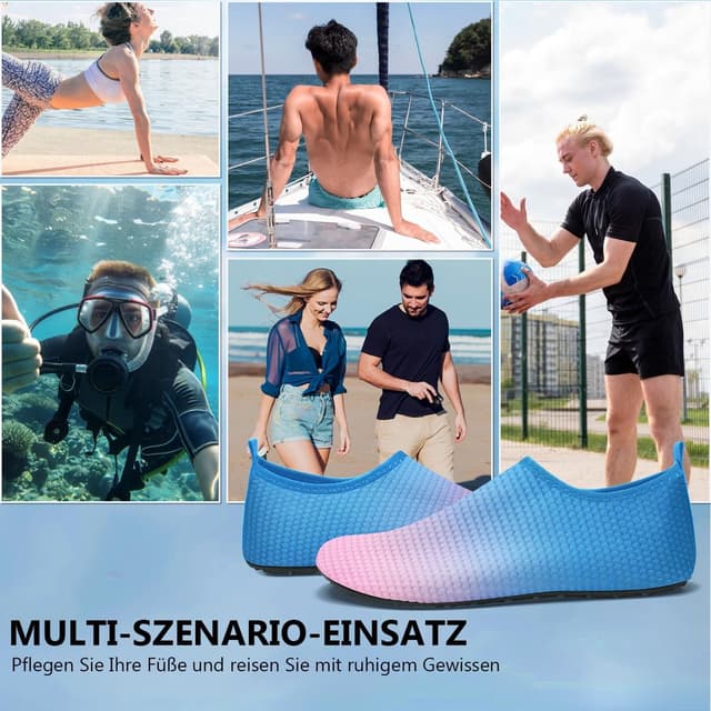 Detalle de Swim Water Shoes Aqua Socks Barefoot Water Shoes – Breathable mesh for beach, pool and sea swimming