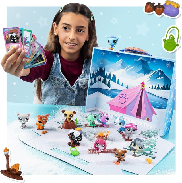Detalle de Littlest Pet Shop Cozy Campfire Play Pack (Series 4, Gen 7) Bobble Head Hedgehog Figure Set