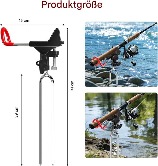 Detalle 2 de Leeko Rutenhalter 2er Set, 360° verstellbar