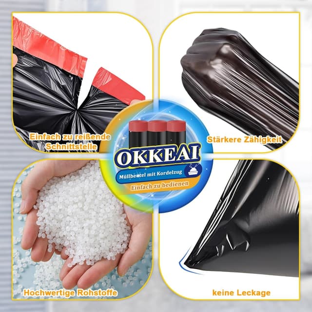 Detalle 2 de Müllsäcke 25 L mit Zugband, 50 Stück