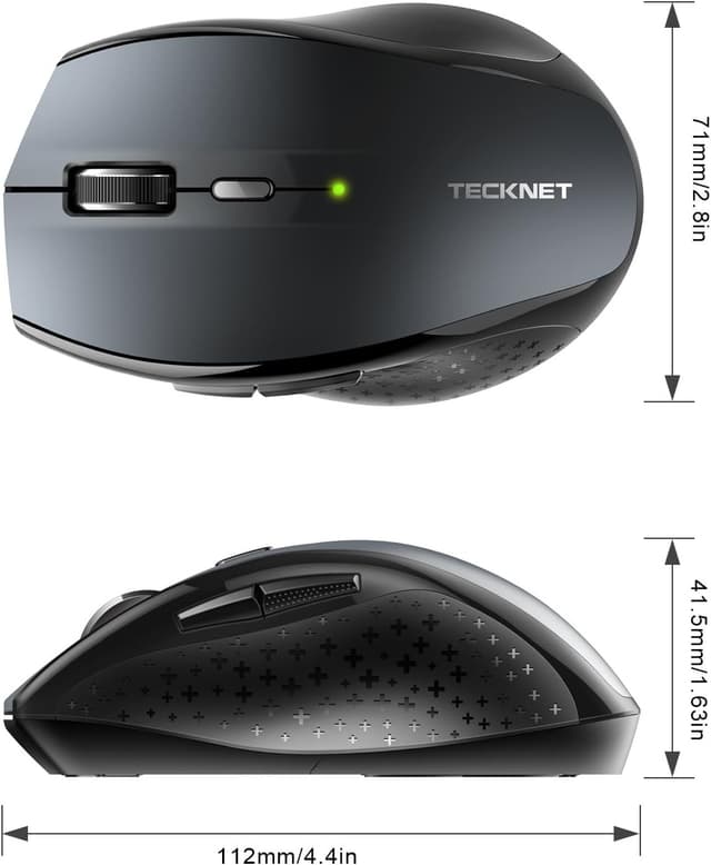 Detalle de TECKNET Wireless Bluetooth Mouse 4800 DPI 🖱