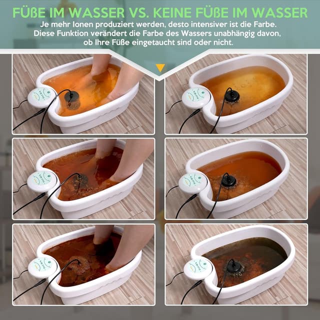 Detalle 2 de Ionen Fußbad Detox Bad mit Becken