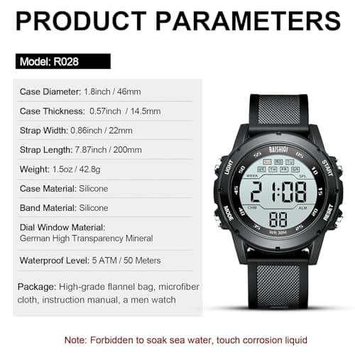 Thumbnail 6 de BAISHIOI Reloj Digital 46 mm