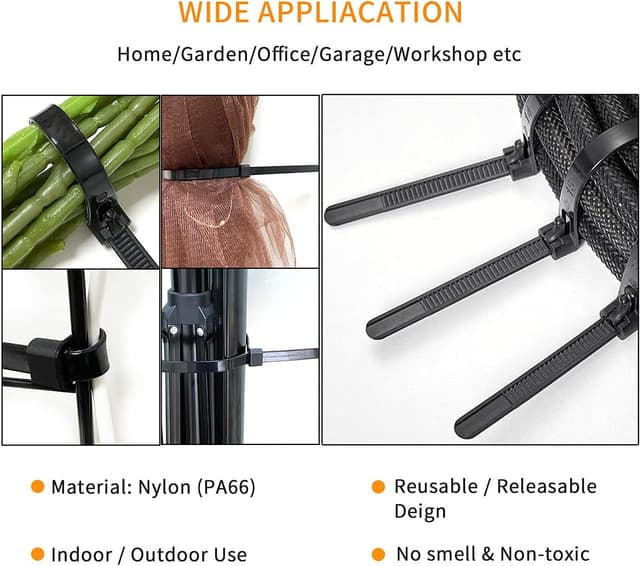 Thumbnail 4 de Meccion Wiederverwendbarer Kabelbinder 100 Stück 🛠