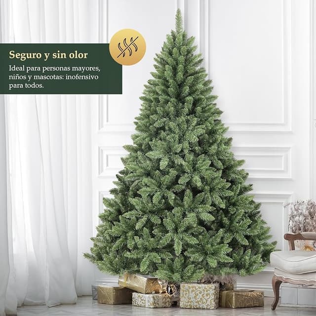 Detalle 2 de SALCAR Árbol Navidad artificial 180 cm, 730 puntas 🎄