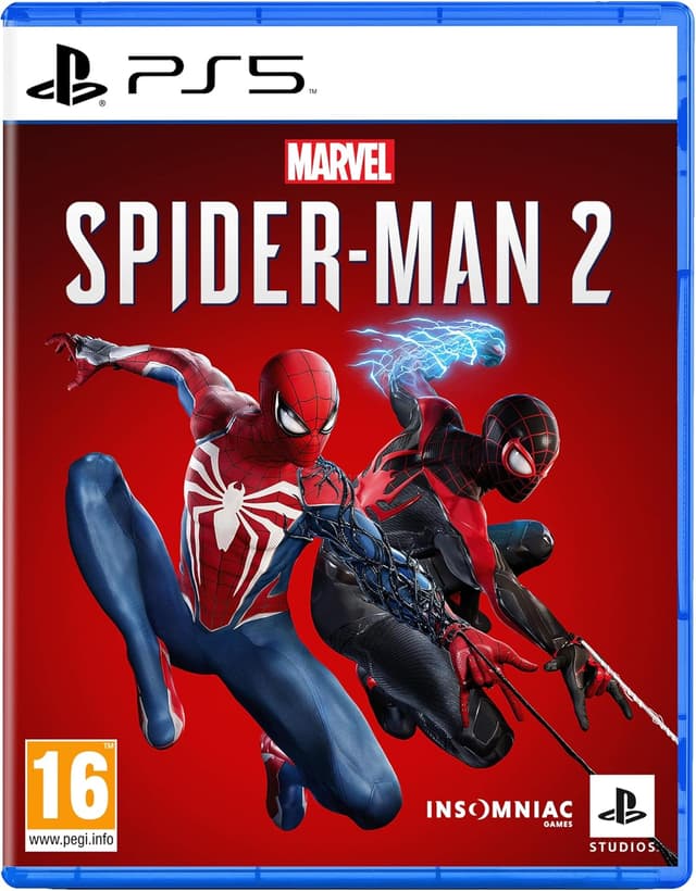 Detalle de Sony Marvel’s Spider-Man 2 sur PS5 (version physique sur CD) – Jeu d’action 1 joueur, PEGI 16, en français