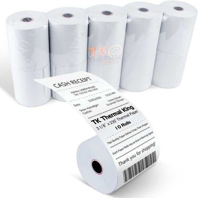 Detalle de TK Thermal King 3 1/8" x 230' Receipt Rolls