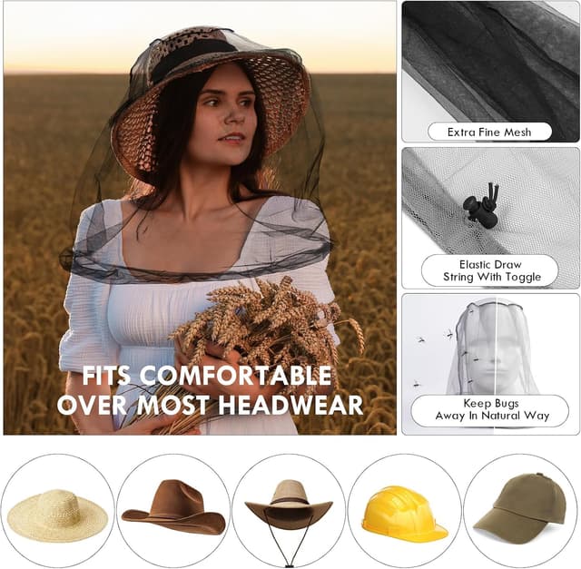 Thumbnail 1 de ACWOO Mosquitera de cabeza 2 unidades