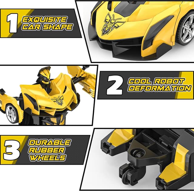 Detalle de Mieryd Macchina telecomandata 2 in 1 trasforma Bee in robot e auto 2,4 GHz