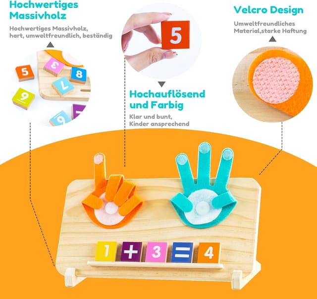 Detalle de Montessori Lernspielzeug aus Holz ab 3 Jahren