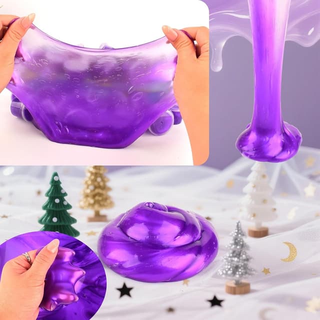 Thumbnail 6 de Galaxy Slime 24 Pack (Purple) – Non-sticky, soft & smooth mini slime party favours