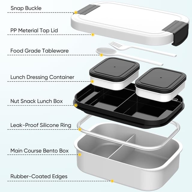 Detalle de BIBURY Brotdose 1960 ml mit Fächern